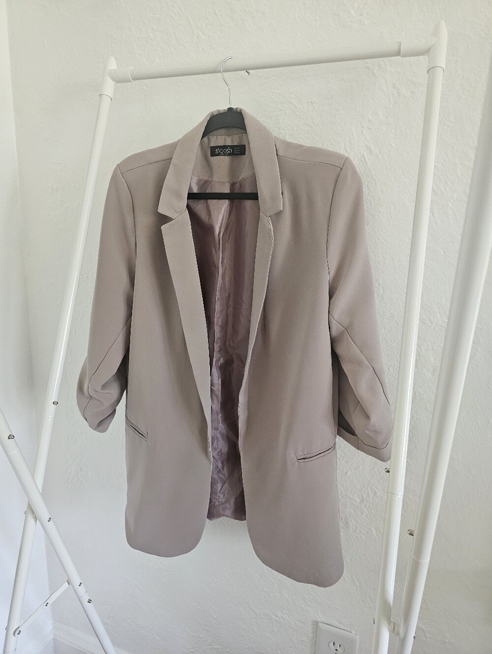 Stoosh Women's Soft Pink Blazer Jacket